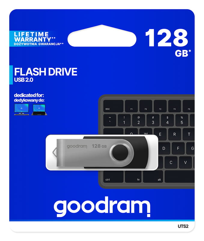 Флеш-накопитель USB2.0 128GB Goodram UTS2 (Twister) Black (UTS2-1280K0R11)