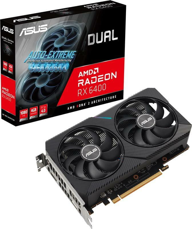Видеокарта AMD Radeon RX 6400 4GB GDDR6 Dual ASUS (DUAL-RX6400-4G)