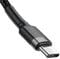 Фото - Кабель Baseus Cafule USB-С-USB-C, 3A, 1м Gray/Black (CATKLF-GG1) | click.ua