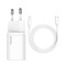 Фото - Сетевое зарядное устройство Baseus Super Si Quick Charger (1USBx3A) White (TZCCSUP-B02) + кабель Lightning | click.ua