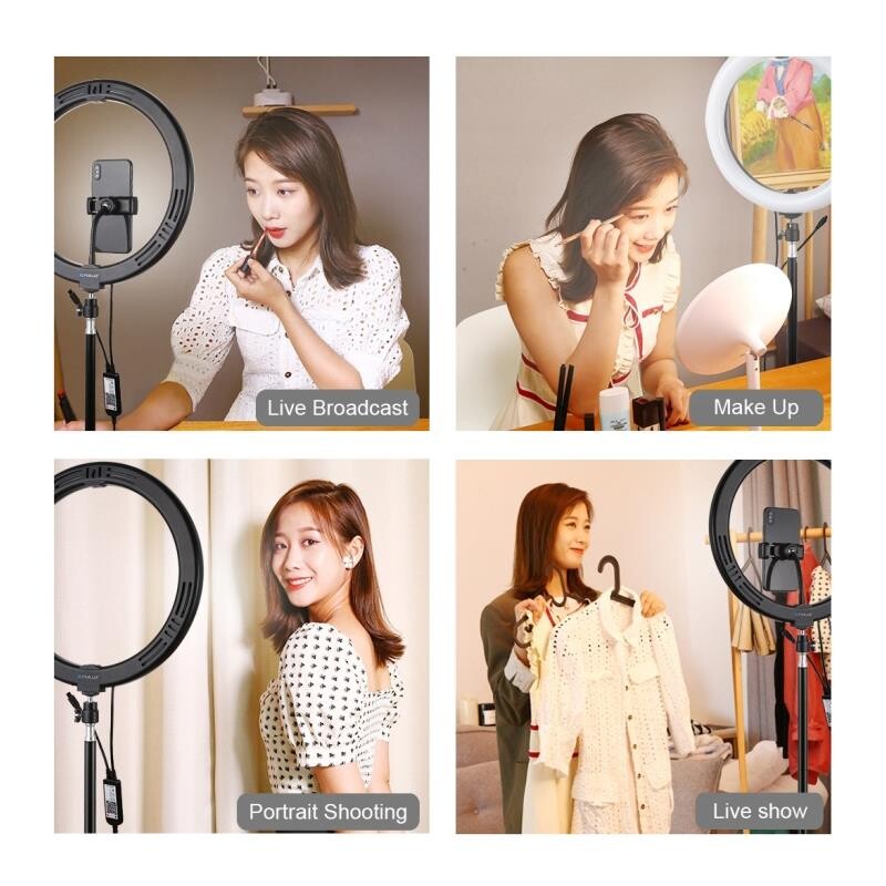 Кольцевая USB RGBW LED-лампа Puluz PKT3043 10" + штатив 1.1 м (PKT3043)