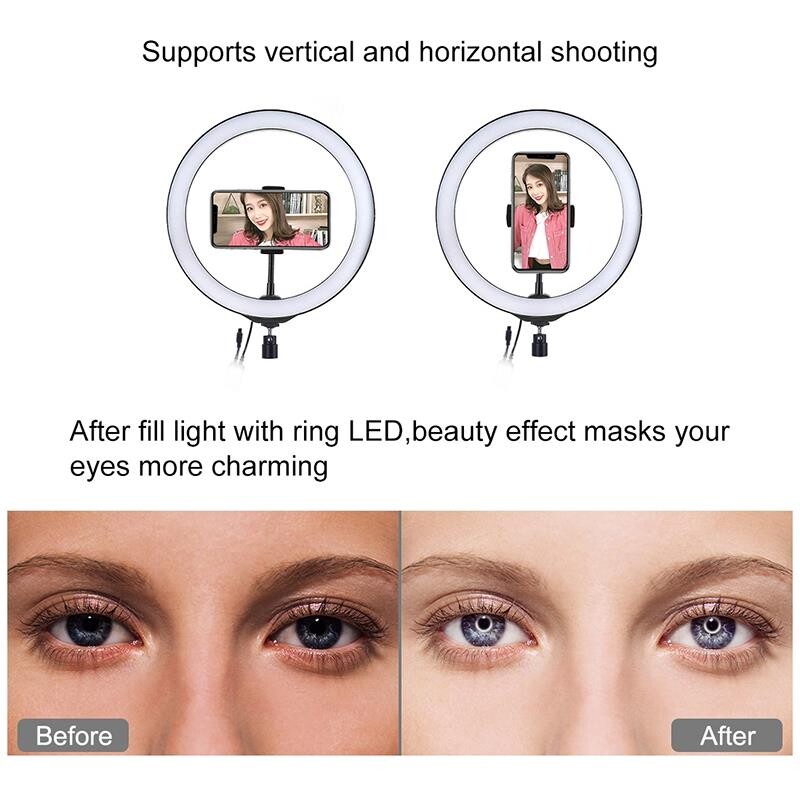 Кольцевая USB LED-лампа Puluz PKT3035 10" + штатив 1.1 м (PKT3035)