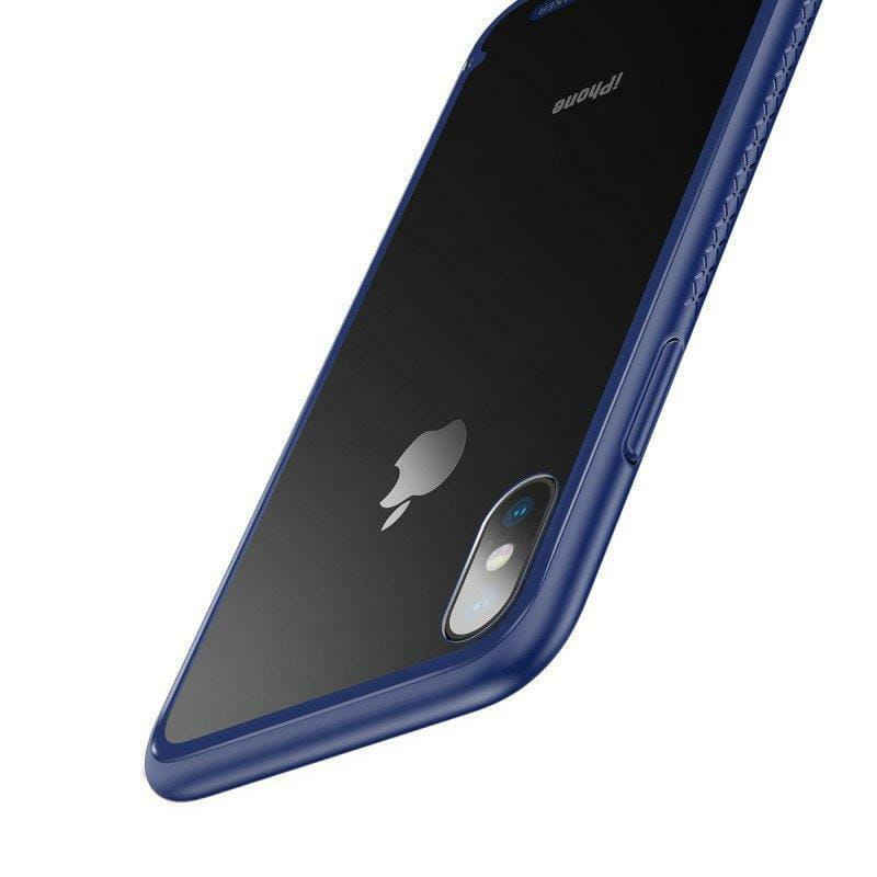 Чехол-накладка Baseus See-through Glass для Apple iPhone X Blue (WIAPIPHX-YS03)