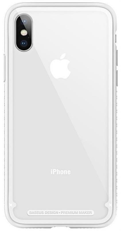Чехол-накладка Baseus See-through Glass для Apple iPhone X White (WIAPIPHX-YS02)
