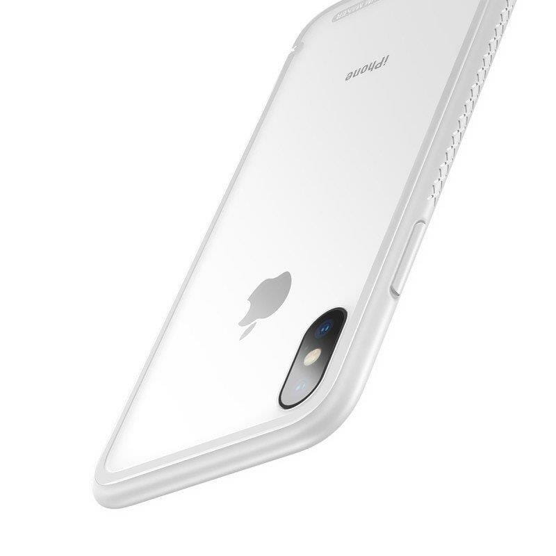 Чехол-накладка Baseus See-through Glass для Apple iPhone X White (WIAPIPHX-YS02)
