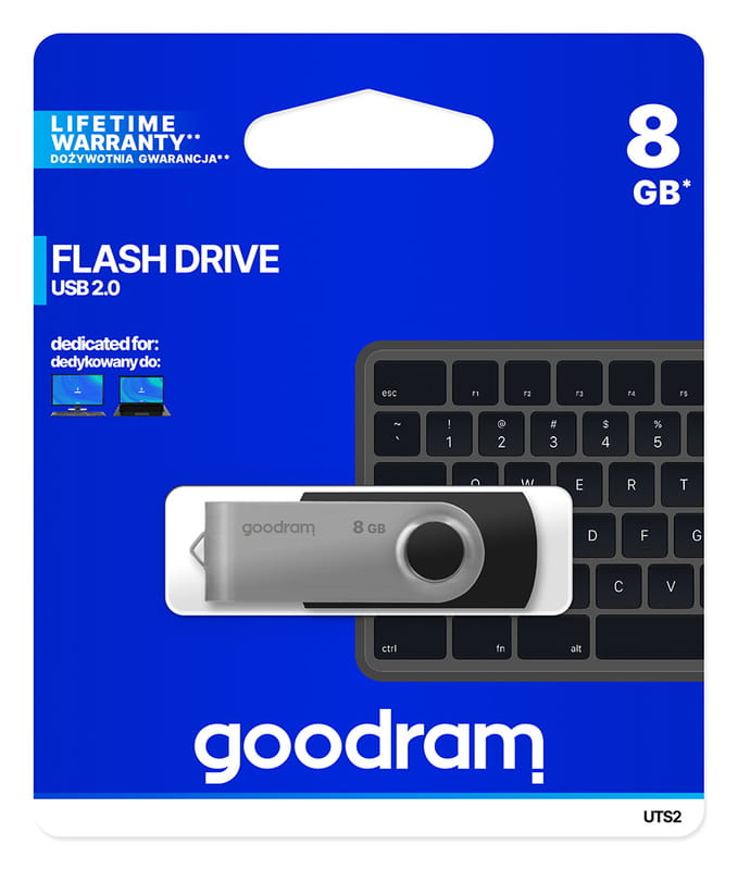 Флеш-накопитель USB2.0  8GB Goodram UTS2 (Twister) Black (UTS2-0080K0R11)