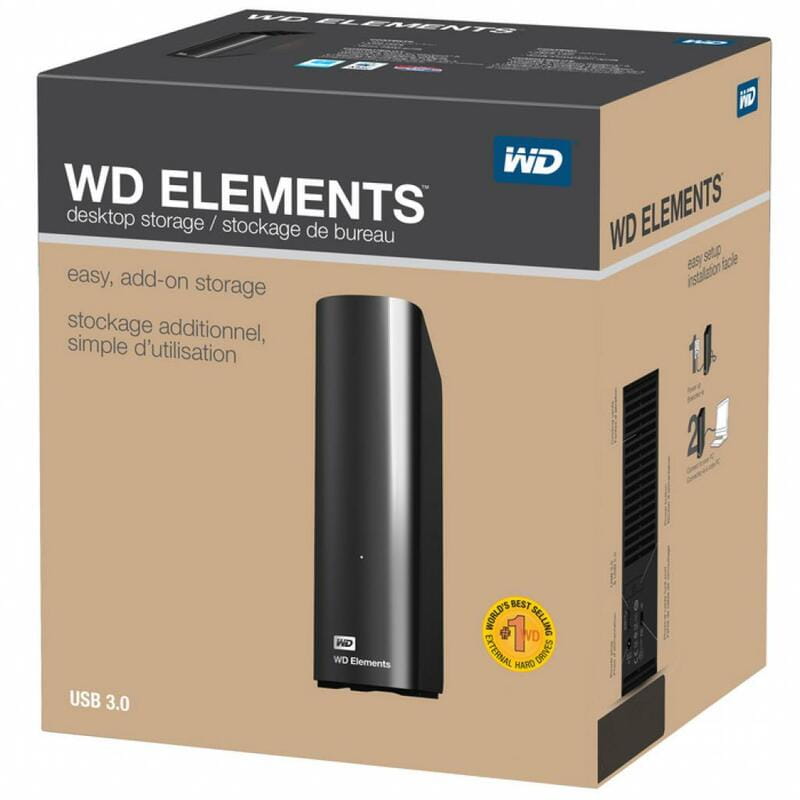 Внешний жесткий диск 3.5" USB 14.0TB WD Elements Desktop Black (WDBWLG0140HBK-EESN)