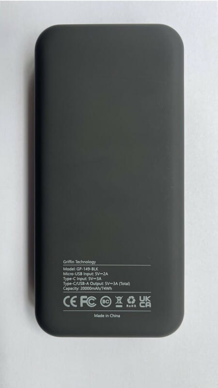 Универсальная мобильная батарея Griffin GP-149 20000mAh Black (GP-149-BLK)