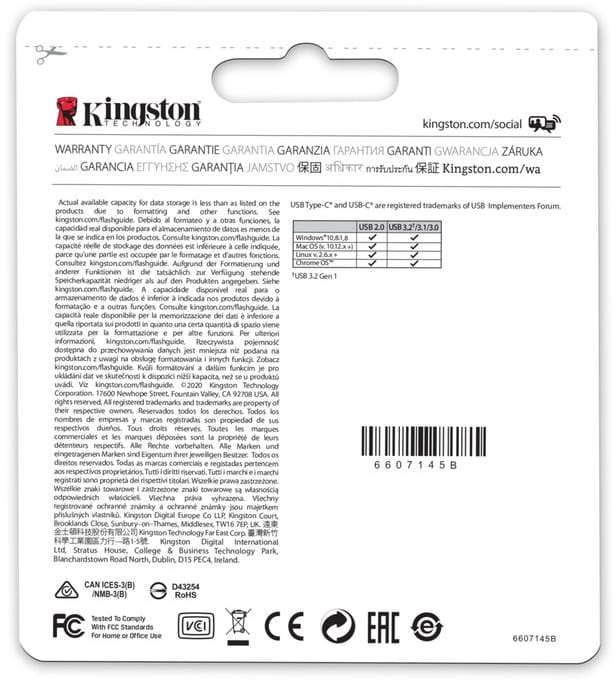 Флеш-накопитель USB3.2 128GB Type-C Kingston DataTraveler microDuo 3C (DTDUO3CG3/128GB)