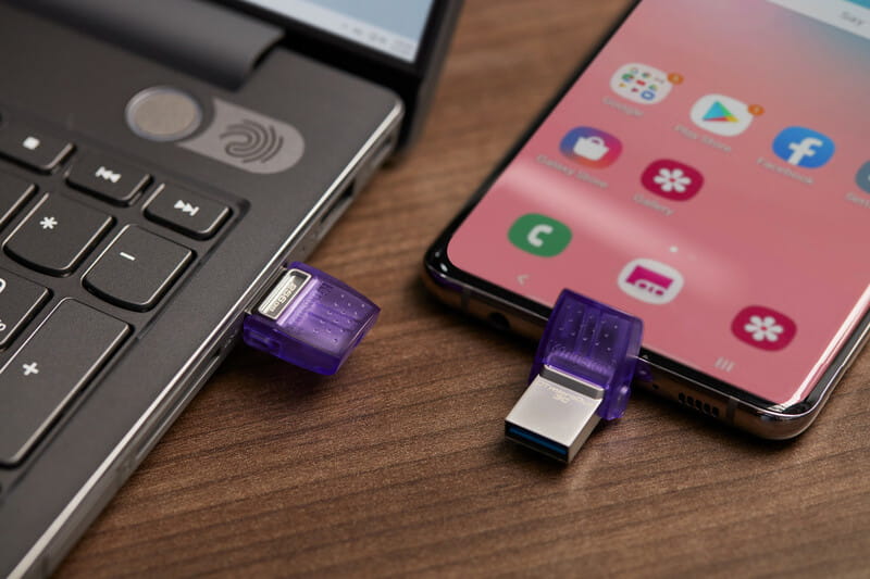 Флеш-накопитель USB3.2 256GB Type-C Kingston DataTraveler microDuo 3C (DTDUO3CG3/256GB)