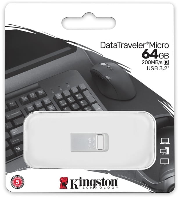 Флеш-накопитель USB3.2 64GB Kingston DataTraveler Micro (DTMC3G2/64GB)