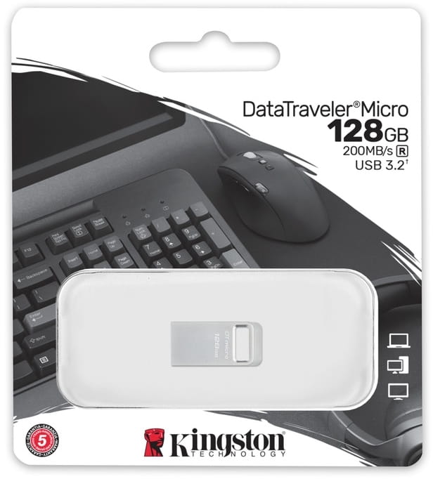 Флеш-накопичувач USB3.2 128GB Kingston DataTraveler Micro (DTMC3G2/128GB)