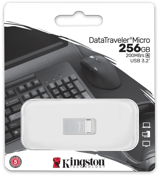 Флеш-накопитель USB3.2 256GB Kingston DataTraveler Micro (DTMC3G2/256GB)