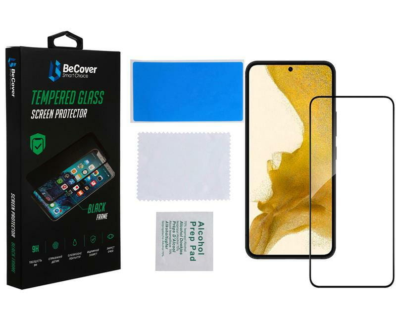Защитное стекло BeCover для Samsung Galaxy S22 SM-S901 Black (707314)