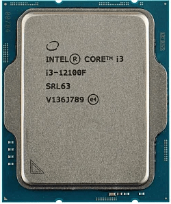 Процессор Intel Core i3 12100F 3.3GHz (12MB,  Alder Lake, 60W, S1700) Box (BX8071512100F)