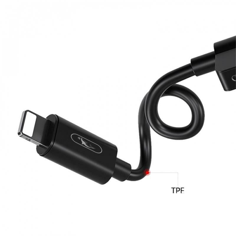 Переходник SkyDolphin AU01 Lightning - 2хLightning (M/F), Black (ADPT-00026)