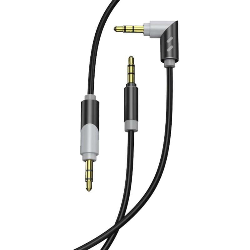 Аудио-кабель SkyDolphin SR09 Rotate Aluminium Connector 3.5 мм - 3.5 мм (M/M), 1.5 м, Black/Grey (AUX-000063)