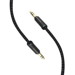 Аудіо-кабель SkyDolphin SR10 Neylon Wire 3.5 мм - 3.5 мм (M/M), 1 м, Black (AUX-000065)