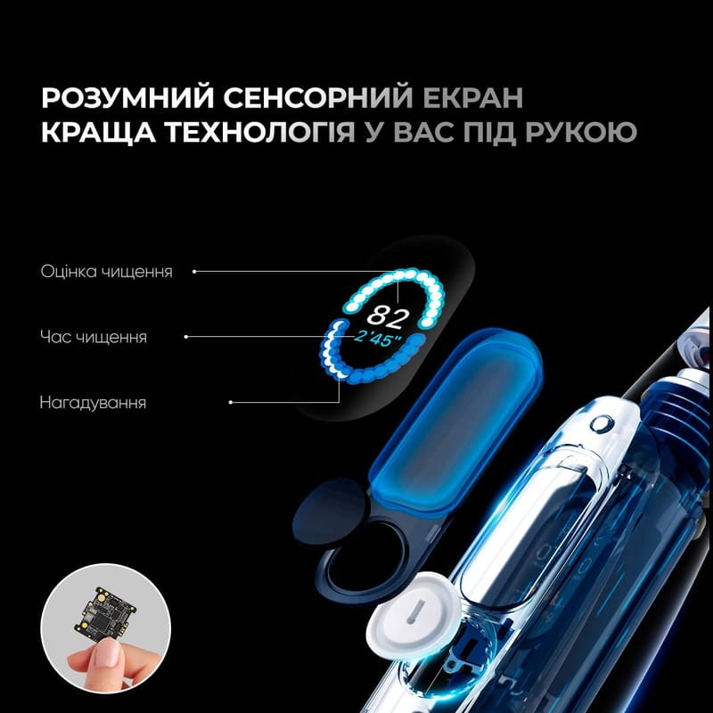 Умная зубная электрощетка Oclean X Pro Elite Grey (OLED) (Международная версия) (6970810551815)