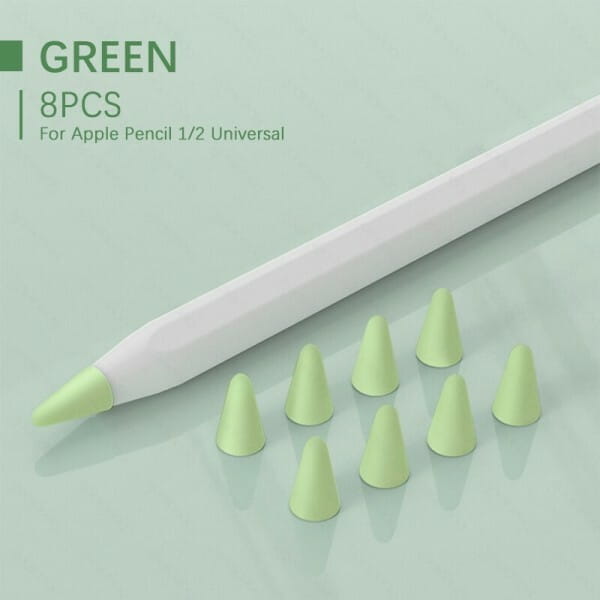 Чехол TPU Goojodoq для наконечника стилуса Apple Pencil (1-2 поколение) (8шт) Green (1005001835985075GR)