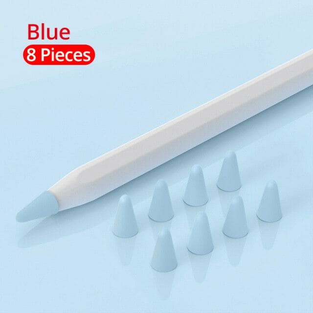 Чехол TPU Goojodoq для наконечника стилуса Apple Pencil (1-2 поколение) (8шт) Blue (1005001835985075BL)