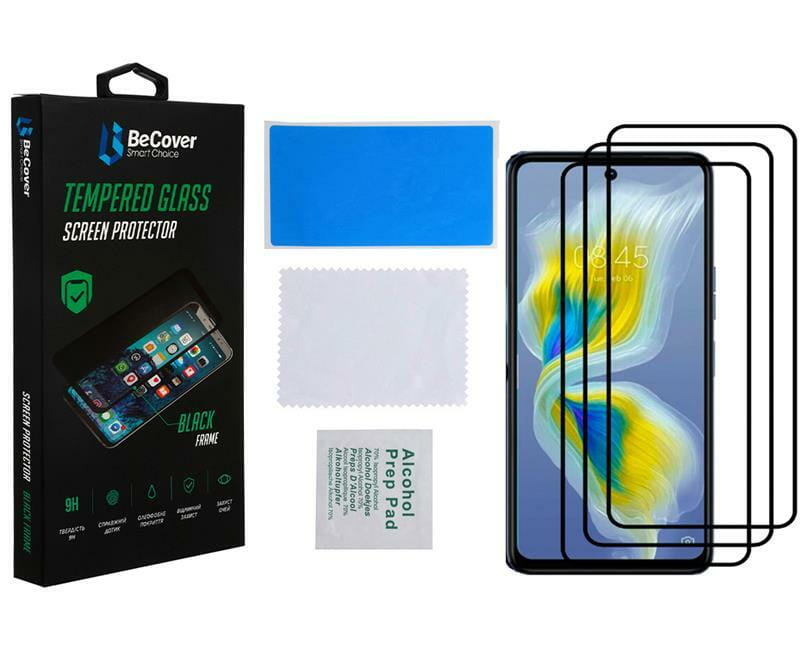 Защитное стекло BeCover для Tecno Camon 18 Premier Black (707327)