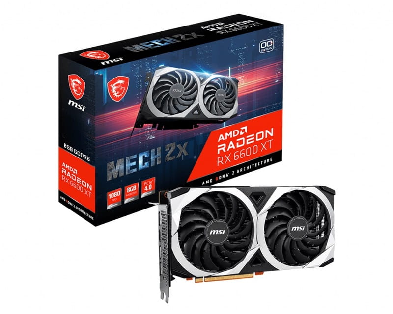 Видеокарта AMD Radeon RX 6600 XT 8GB GDDR6 Mech 2X OC MSI (Radeon RX 6600 XT Mech 2X 8G OC) Refurbished