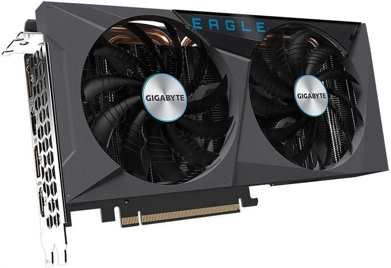 Видеокарта GF RTX 3060 12GB GDDR6 Eagle OC Gigabyte (GV-N3060EAGLE OC-12GD 2.0) (LHR)