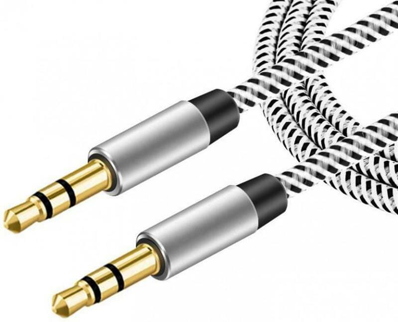 Аудио-кабель XoKo AUX-100 3.5 мм - 3.5 мм, M/M, 1 м, черно-белый