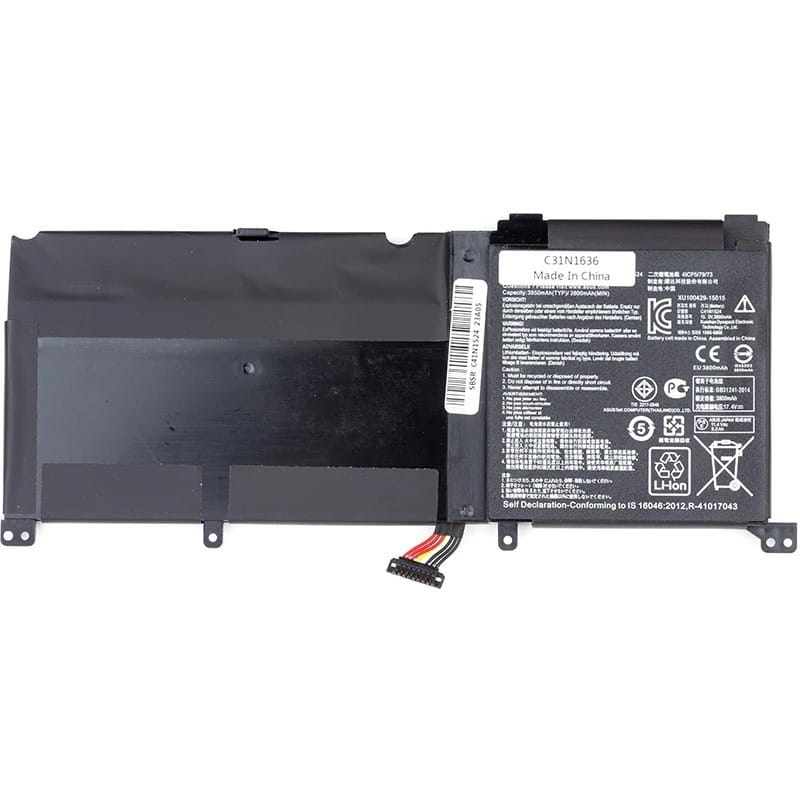 АКБ PowerPlant для ноутбука Asus ROG G501VW (C41N1524) 15.2V 3950mAh (original) (NB431472)