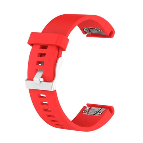 Фото - Ремешок для часов / браслета Ремінець для Garmin QuickFit 20 Smooth Silicone Band Red  Q(QF20-SMSB-RED)