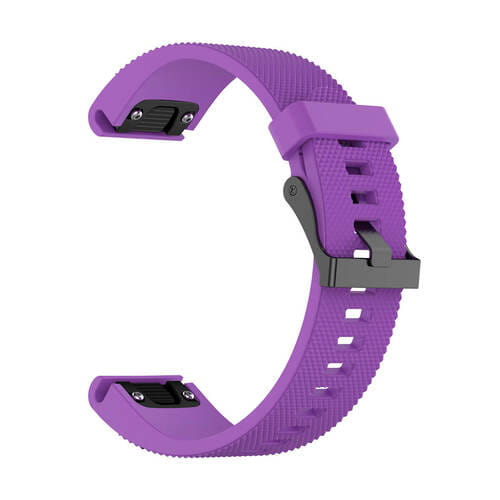 Фото - Ремешок для часов / браслета Ремінець для Garmin QuickFit 20 Dots Silicone Band Purple (QF20-STSB-PURP)
