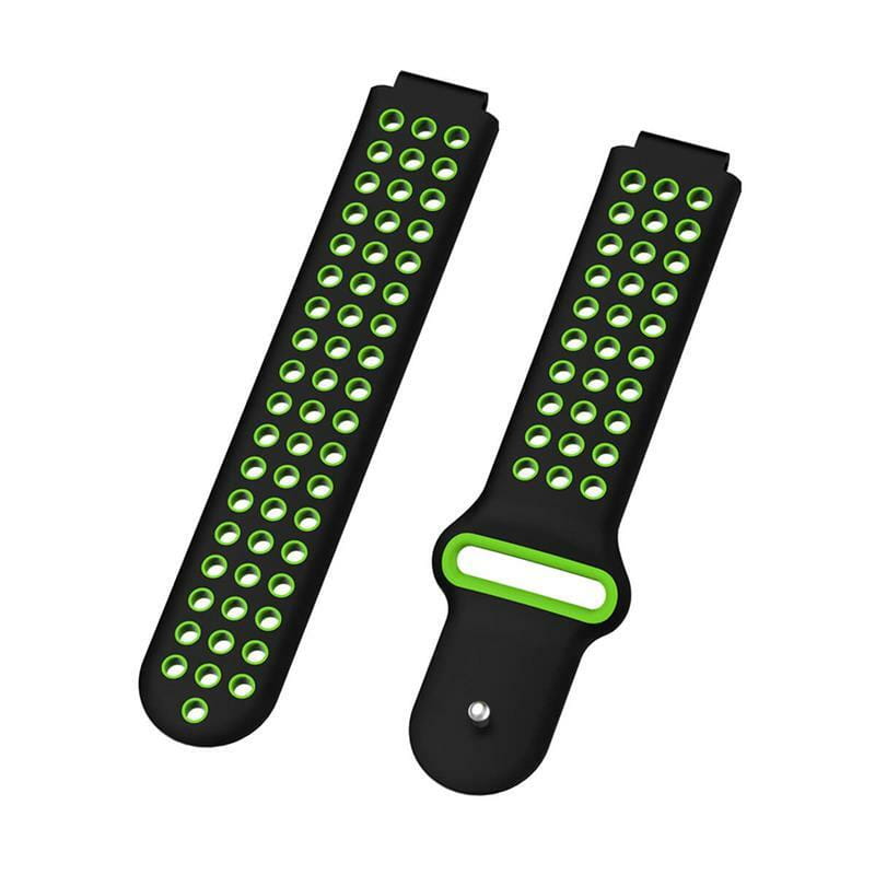 Ремешок для Garmin Universal 16 Nike-style Silicone Band Black/Green (U16-NSSB-BKGN)