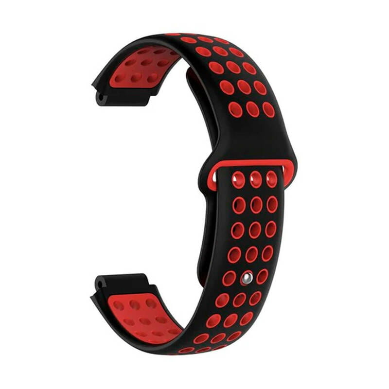 Ремінець для Garmin Universal 16 Nike-style Silicone Band Black/Red (U16-NSSB-BKRD)