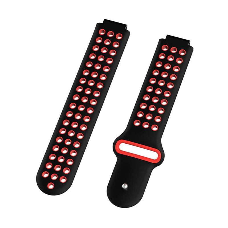 Ремешок для Garmin Universal 16 Nike-style Silicone Band Black/Red (U16-NSSB-BKRD)