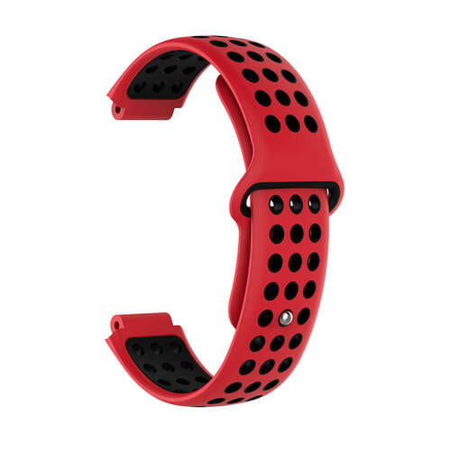 Фото - Ремешок для часов / браслета Ремінець для Garmin Universal 16 Nike-style Silicone Band Red/Black (U16-N