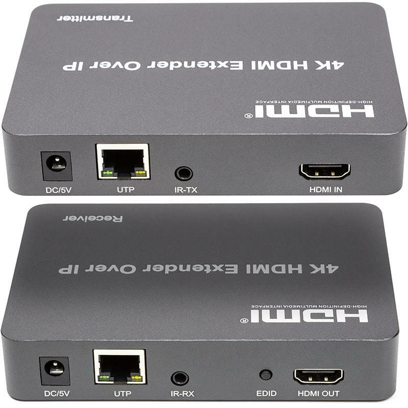 Удлинитель HDMI сигнала PowerPlant HDMI 4K/30hz, до 150м, через CAT5E/6 (HDES150-KVM) (CA912957)