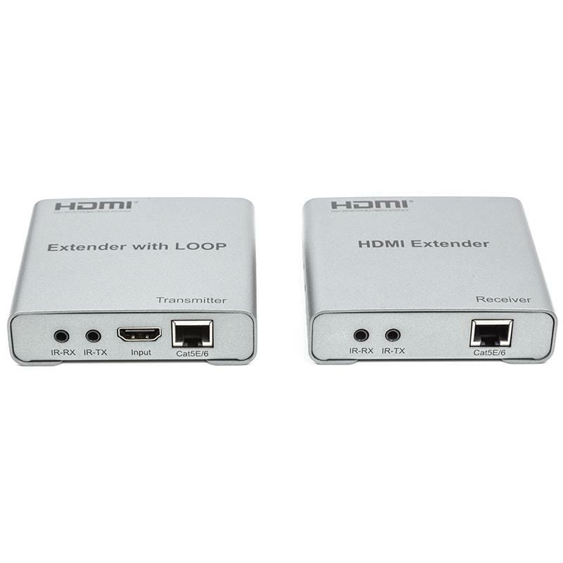 Подовжувач HDMI сигналу PowerPlant HDMI 1080P/60hz, до 200м, через CAT5E/6 (HDES200-KVM) (CA912964)