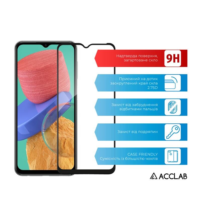 Защитное стекло ACCLAB Full Glue для Samsung Galaxy M33 5G SM-M336 Black (1283126522567)