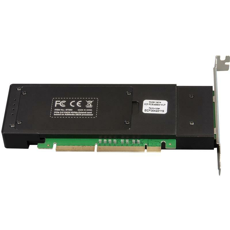 Плата розширення Frime (ECF-PCIEtoSSD014.LP) PCI-E-4хM.2, ASM2824