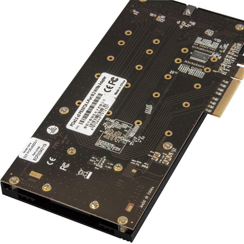 Плата расширения Frime (ECF-PCIEtoSSD011) PCI-E-4хM.2, PLX8724