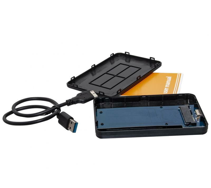 Внешний карман Frime SATA HDD/SSD 2.5", USB3.0, с функцией шифрования данных, Black (FHEE10025U30)