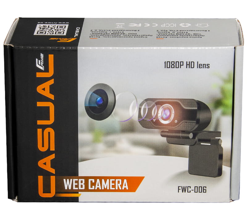 Веб-камера Frime FWC-006 FHD Black с триподом