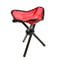 Фото - Складаний стілець тринога Supretto 60270001, Червоний | click.ua