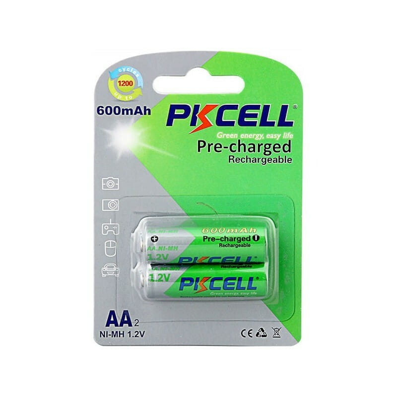 Аккумулятор PKCELL Ni-MH AA/HR06 600 mAh BL 2шт (PC/AA600-2BA/09320)