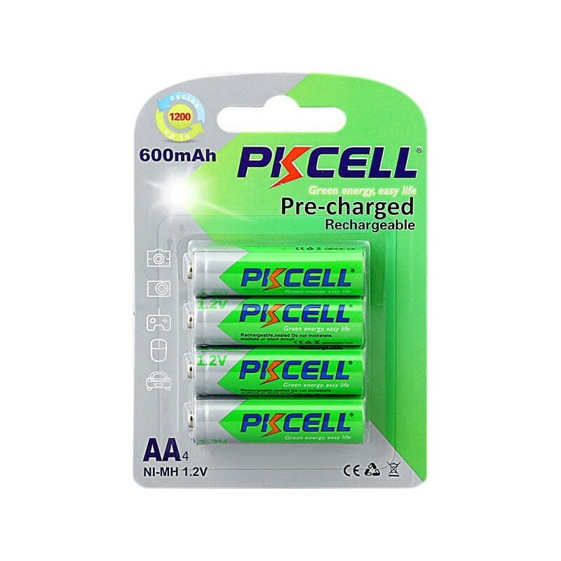 Аккумулятор PKCELL Ni-MH AA/HR06 600 mAh BL 4шт (PC/AA600-4BA/09321)