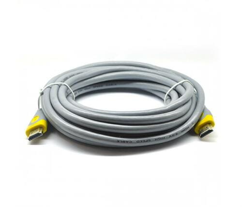 Photos - Cable (video, audio, USB) MERLION Кабель  HDMI - HDMI V 2.0 (M/M), 10 м, Grey/Yellow /(M)H (YT-HDMI(M)