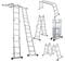 Фото - Лестница-трансформер Jinlufeng Small hinge 4x3 steps (DXL-4x3) | click.ua