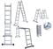 Фото - Лестница-трансформер Jinlufeng Small hinge 4x4 steps (DXL-4x4) | click.ua