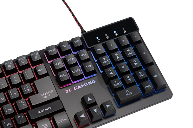 Клавіатура 2E Gaming KG280 LED Ukr (2E-KG280UB) Black USB